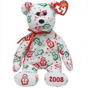 *GINGERSPICE 2008 Hallmark Exclusive Bear,TY Beanie Babies, Embroidered, Rare